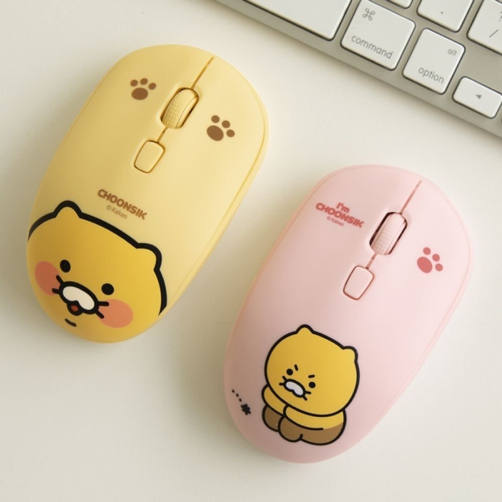 Kakao Friends Choonsik Wireless Mouse | 57g Ultra-Lightweight Portable Mouse | 3-Step DPI Control | 2.4GHz | Designed in Korea
